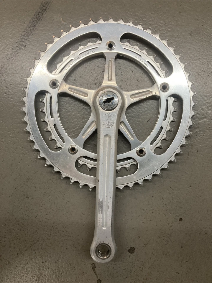 Vintage Campagnolo Strada manivela dupla direita estrada recorde super 172.5 lado direito - Imagem 1 de 4