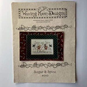 VTG Waxing Moon Designs Sugar & Spice Christmas Counted Cross Stitch Needlework - Picture 1 of 3