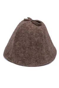 Sauna Hat 100% Natural Wool Felt Cap Bath House Kit Saunahut Saunamütze Dark - Picture 1 of 3