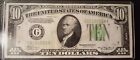 1934 $10 Series A Federal Reserve Note CG8396859A.  Smear and Crop lines showing