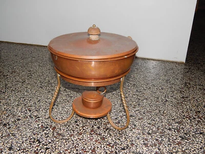 alter Rechaud Kupfer für Einsatz  Brennpaste guter Zustand - Bild 1 von 4