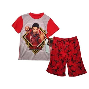 Conjunto Camisa Pantalones Cortos Pijama Kung Fu Niños Marvel Shang Chi Rojo Talla Mediana 8/10 - Imagen 1 de 9
