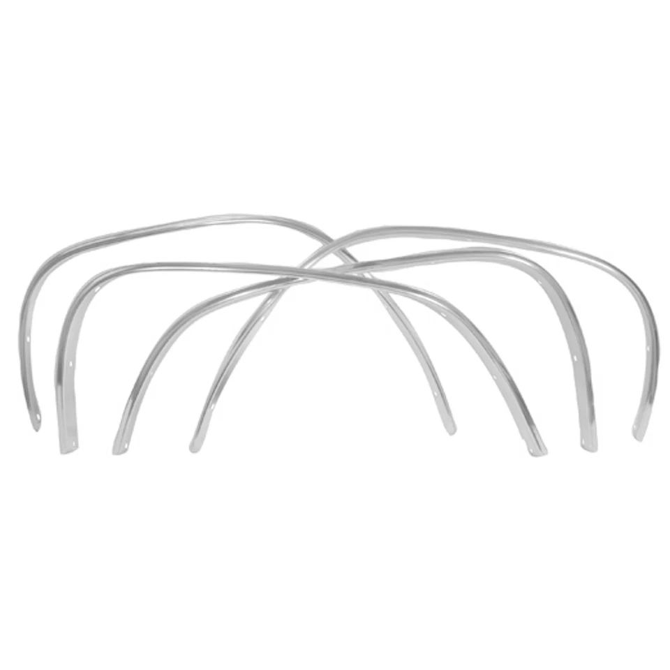 1966 Chevy Impala molduras de abertura de roda conjunto com 4 peças dianteiro traseiro direito esquerdo-M1730 - Imagem 1 de 1