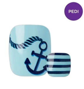 Color Street Nails ~ ANCHORS AWEIGH ~ Seas The Day Pedicure Collection - Picture 1 of 3