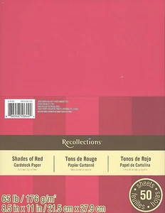 Shades of Red Erinnerungen 8,5x11" Karton Sammelalbum Papier Neu 50 Blatt - Bild 1 von 1