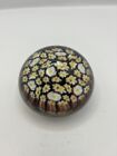 Vintage Millifiori Glass Cane Paperweight Floral Pattern 2 1/2?