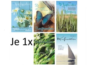5 Konfirmationskarten Konfirmation mit Umschlag jedes Motiv 1x (Variante 4) - Bild 1 von 1