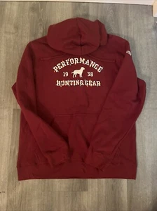 Columbia Performance Hunting Gear Men's Large Christmas Lights Burgundy Hoodie - Picture 1 of 5