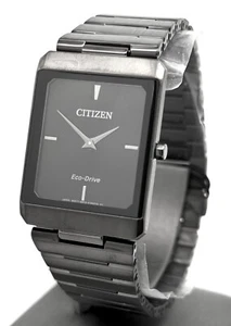 Citizen Stiletto Eco Drive Stainless Steel Black dial 28mm Watch, AR3107-57E - Picture 1 of 5