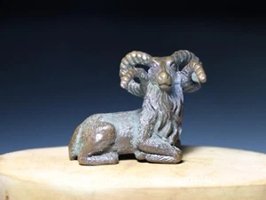 China Dynasty Folk Collect Old Antique Red Copper Goat Sheep Small Statue 5CM - Picture 1 of 9