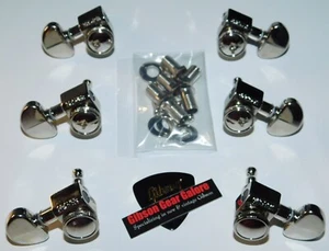 Gibson Les Paul Tuners Set Grover Locking Nickel Peg Guitar Parts Kidney Project - Picture 1 of 3