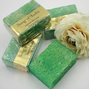 Luffa Seife Set 3x 125g Jasmin Duftseife Natur Luffaschwamm Massage Blüten Grün - Bild 1 von 3