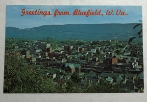 Aerial View Of Bluefield West Virginia Postcard - Picture 1 of 2