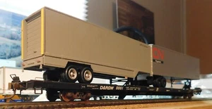 WALTHERS GOLD LINE TTWX ALL PURPOSE FLAT CAR CUSTOM D&RGW #8881 & 2 TRLRS HO - Picture 1 of 11