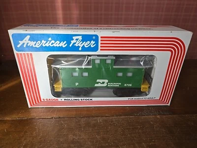 American Flyer # 6-48706 S-Gauge Burlington Northern Square Window Caboose - Image 1 of 4
