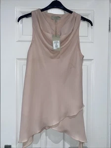Coast Pink Cowl Neck Sleeveless Top - Size 14 - New Tags Sleeveless Blush Pink - Picture 1 of 7