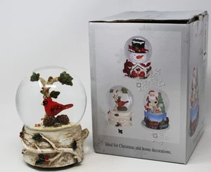 Red Cardinal 100MM Musical Winter Wonder Water Globe Christmas Is Forever NEW - Picture 1 of 11