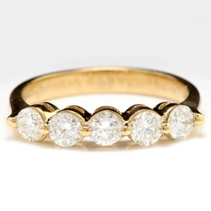 2Ct Round Cut Simulated Diamond Women's Wedding Band Engagement Ring 925 Silver - Picture 1 of 6