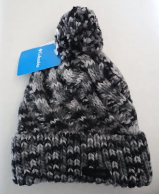 Columbia CL5403-010 Women's O/S Black Bundle Up II Fleece Lined Beanie w/Pom - Image 1 of 4