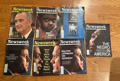 Vintage 1963 Newsweek Lot Of 7 Magazines - Image 1 of 2