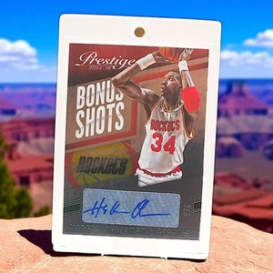 Hakeem Olajuwon 2014-15 Prestige Bonus Shots Auto /5 Houston Rockets - Picture 1 of 2