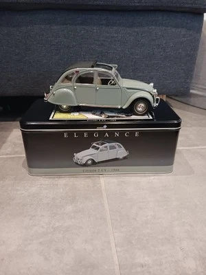 SOLIDO - 1/17 - CITROEN 2CV DE 1966 - GRISE - SOLIDO ELEGANCE - BOITE METAL - - Photo 1/2