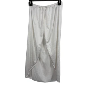 Vassarette Vintage USA Made White Half Slip High Slit Long 31" Womens sz M - Picture 1 of 16