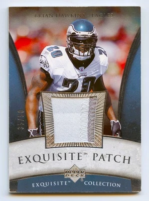 BRIAN DAWKINS 2006 UPPER DECK EXQUISITE EAGLES HOF PATCH /50 *GAME-USED* - Image 1 of 2