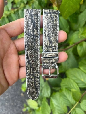 Correa de reloj de cuero 26 mm 24 mm 22 mm 21 mm 20 mm 19 mm 18 mm 16 mm 14 gris elep... Foto 1 de 3