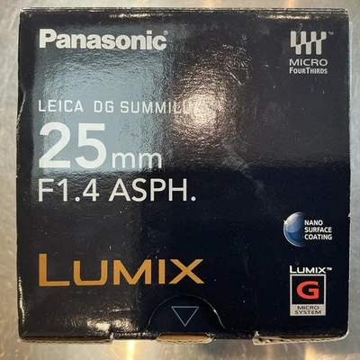 Lente Leica dg Summilux H-X025 25/1,4 25 mm Panasonic Lumix Micro Cuatro Tercios COMO NUEVA Foto 1 de 4