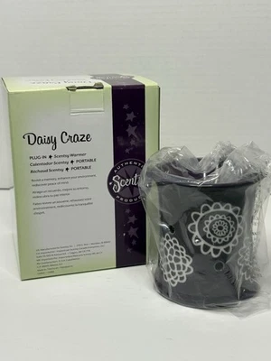 Scentsy “Daisy Craze” 插入式墙面加热器 已停产,便携式,全新带盒,2010 — 第 1/4 张图片