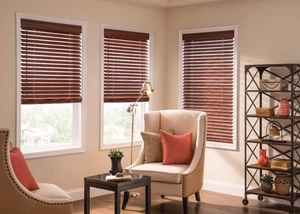 Graber Springs Modas Ventana 28 1/4" x 58 1/4" Marrón 2" Cable Persiana Madera Estilo - Imagen 1 de 12