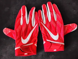 NIKE Super Bad Football Gloves College Red Size 3XL - New No Tags Lot F6 - Imagen 1 de 2
