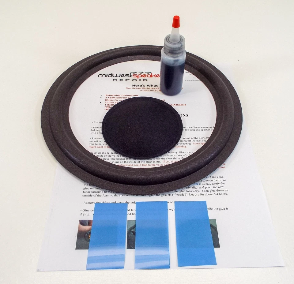 MW AUDIO Paradigm PS-1000, v.2 & v.3 Subwoofer 10" Speaker Repair Refoam Kit - 1 Foam