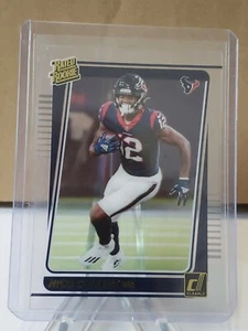 NICO COLLINS 2021 Panini Clearly Donruss Rated Rookie GOLD Texans Michigan RC - Picture 1 of 2