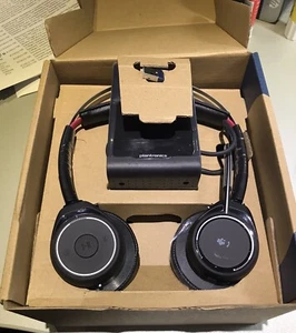 Plantronics Voyager Focus UC Headset Bluetooth USB Kopfbügel Telefonie Schwarz - Bild 1 von 3