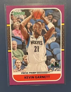 22-23 Panini Donruss Kevin Garnett Retro Series Press Proof Purple - Picture 1 of 2