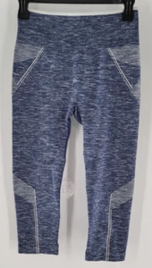 Ryka Womens Size Medium Ribbed High-Waist Blue Capri Compression Leggings - Picture 1 of 4