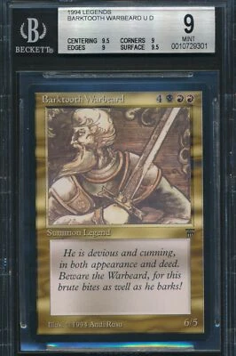 Legends Barktooth Warbeard BGS 9 Graded Magic MTG (9301) - Image 1 of 3