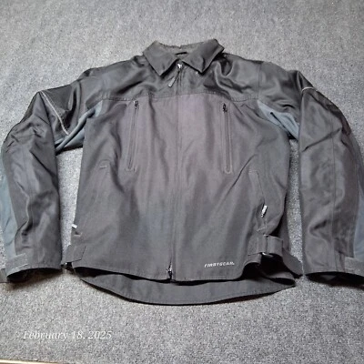 Jaqueta acolchoada Firstgear motocicleta masculina tamanho grande preta - Imagem 1 de 4
