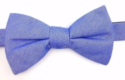 $100 Alfani Men`S Blue Solid Tuxedo Formal Bow Tie Classic Adjustable Bowtie - Image 1 of 4