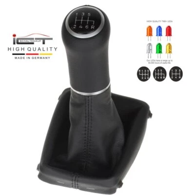 Bota polaina perilla cambio marcha TIC para Volvo V70 2000-2014 cuero A08 Foto 1 de 4