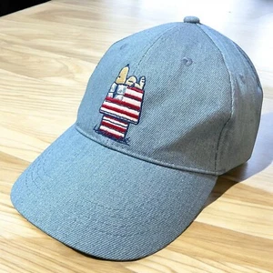 Peanuts Snoopy Youth Strapback Hat USA Red White Blue American Flag 4th of July - Picture 1 of 11