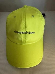 NWT Vineyard Vines Neon Green Adult Athletic Hat Cap Clip Back - Picture 1 of 6