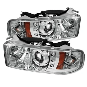 Spyder Auto LED Halo Projector Headlights Chrome/Clear - Picture 1 of 1