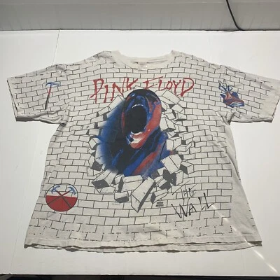 Vintage Pink Floyd The Wall 1982 T-Shirt Rare USA Made All Over Print Men’s XL - Image 1 of 4