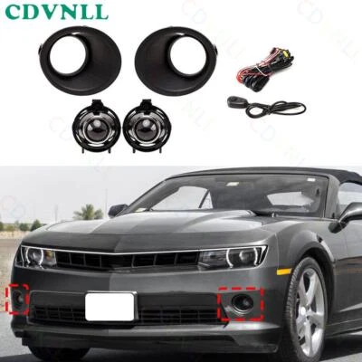 For Chevrolet Camaro RS 2014-2015 Front Bumper Fog Light Cover Bulb Wire Switch Foto 1 de 4