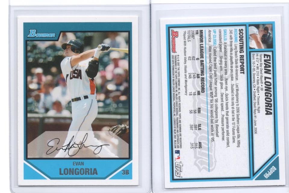 2007 Bowman Draft Future's Game Prospects #66-#110   (2 Card Lots)  QtyDiscto25% - Image 1 of 1