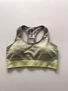 GymShark Adapt Ombre Seamless Sports Bra Size M Taupe Grey - Picture 1 of 4