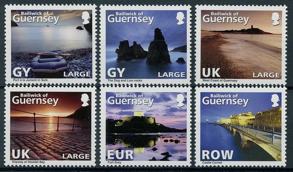 Guernsey 2010 MNH Landscapes Stamps Abstract Guernsey Castles Forts 6v Set - Image 1 of 1